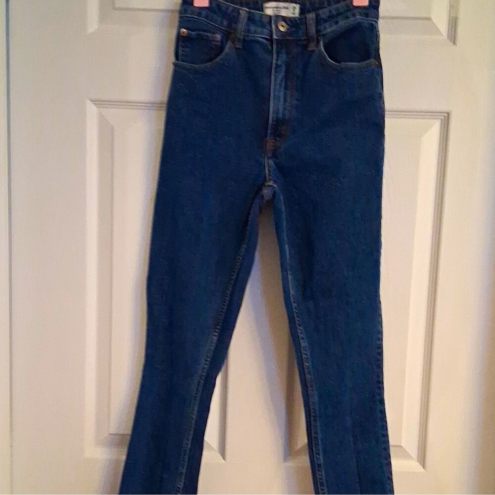 Abercrombie & Fitch Curve Love Skinny High Rise Medium Wash Blue Denim Jeans